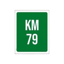 Kit 5 Placasinalização - Verde Km 79