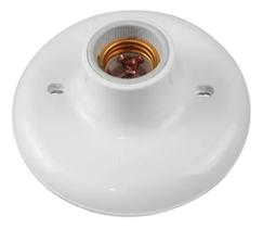 Kit 5 Plafon Bocal Suporte Lâmpada Porcelana Branco Fiolux Kit 5 Plafon Bocal Suporte Lâmpada Porcelana Branco Fiolux