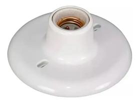 Kit 5 Plafon Bocal Suporte Lâmpada Porcelana Branco Fiolux Kit 5 Plafon Bocal Suporte Lâmpada Porcelana Branco Fiolux