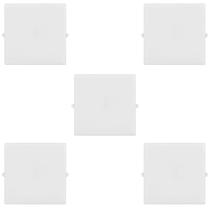 Kit 5 plafon de led quadrado borda infinita 12w 6500k branco frio galaxy Kit 5 plafon de led quadrado borda infinita 12w 6500k branco frio galaxy