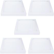 Kit 5 plafon de led quadrado sobrepor 18w 6500k branco frio bivolt galaxy Kit 5 plafon de led quadrado sobrepor 18w 6500k branco frio bivolt galaxy