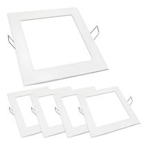 Kit 5 Plafon Embutir Luminária Led 6w Quadrado Bivolt VRS Kit 5 Plafon Embutir Luminária Led 6w Quadrado Bivolt VRS