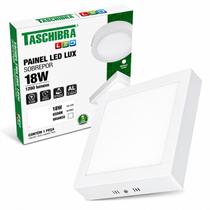 Kit 5 Plafon Luminaria Led Quadrado Sobrepor 18w Branco Frio 6500k
