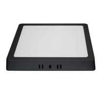 Kit 5 Plafon Painel Led Sob Quadrado Preto 18w 22x22 6500k