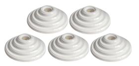 Kit 5 Plafon Piramide Redondo Rosqueado E27 - Roper Plast Kit 5 Plafon Piramide Redondo Rosqueado E27 - Roper Plast