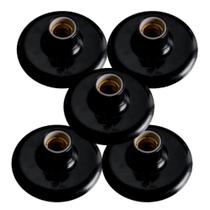 Kit 5 plafon preto e27 100w ilumi
