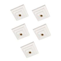 KIT/5 Plafonier Pvc Elite Quadrado Branco Soq.Porc.E-27