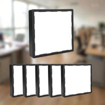 Kit 5 Plafons Painel Led Sobrepor 36w 40x40 Quadrado 6500k