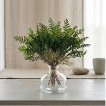 Kit 5 Plantas Samambaia Artificial 35cm Folhas Permanentes para Casa e Escritório