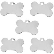 Kit 5 Plaquinhas Pet Média Identificação P/ Coleira Tag Estimação