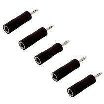 Kit 5 Plug Adaptador P10 Fêmea Stereo P/ P2 Macho Stereo ABS Kit 5 Plug Adaptador P10 Fêmea Stereo P/ P2 Macho Stereo ABS