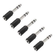 Kit 5 Plug Adaptador P2 Fêmea Stereo Para P10 Macho Stereo