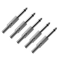 Kit 5 Plug P10 Macho Estéreo Cromado Mola Simples Mxt Kit 5 Plug P10 Macho Estéreo Cromado Mola Simples Mxt