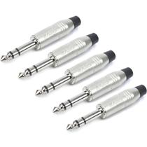 Kit 5 Plug P10 Stereo Estéreo Sa2x Santo Angelo Com Baquelit Kit 5 Plug P10 Stereo Estéreo Sa2x Santo Angelo Com Baquelit