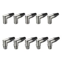 Kit 5 Plug Xlr 90º Macho + 5 Fêmea 3 Vias Robusto Roxtone