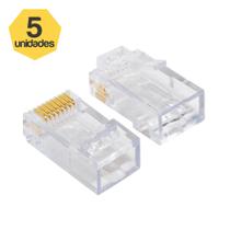 Kit 5 Plugs RJ45 Cat6 Importado