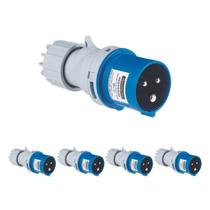 Kit 5 Plugue Móvel Ind 2p+t 16A 220-250 Vca 6H Tramontina - Kit 5 Plugue Móvel Ind 2p+t 16A 220-250 Vca 6H Tramontina -