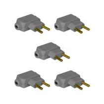 Kit 5 Plugues Macho 2P 10A Cinza Pial Legrand 615920