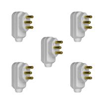 Kit 5 Plugues Macho Pial Legrand 2P+T 20A 250V Branco 615933 Kit 5 Plugues Macho Pial Legrand 2P+T 20A 250V Branco 615933