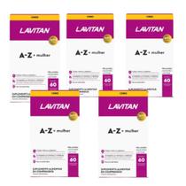 Kit 5 Polivitamínico Lavitan A-Z Mulher com 60 Comprimidos Kit 5 Polivitamínico Lavitan A-Z Mulher com 60 Comprimidos