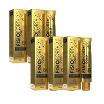Kit 5 Pomada Massageadora Fisiofort Bio Instinto Gold 150g