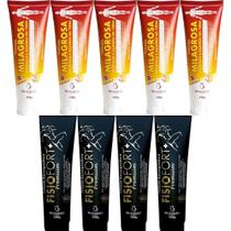 Kit 5 Pomada Milagrosa 150G 4 Pomada Fisiofort Premium 150G