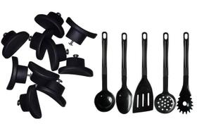 Kit 5 Pomel Pomel + Kit Utesnilios De Nylon 5 Peças