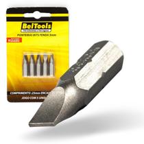 Kit 5 Ponta Bit Fenda CV 25mm x 1/4 x 6,0mm Beltools Kit 5 Ponta Bit Fenda CV 25mm x 1/4 x 6,0mm Beltools