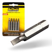 Kit 5 Ponta Bit Fenda CV 38mm x 1/4 x 4,0mm Beltools