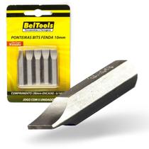 Kit 5 Ponta Bit Fenda CV 38mm x 5/16 x 10mm Beltools