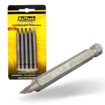 Kit 5 Ponta Bit Fenda CV 75mm x 1/4 x 4,0mm Beltools