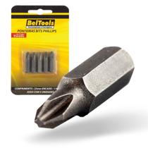 Kit 5 Ponta Bit Phillips CV 25mm x 1/4 x N1 Beltools