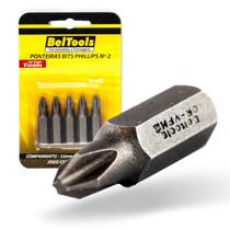 Kit 5 Ponta Bit Phillips CV 32mm x 5/16 x N2 Beltools