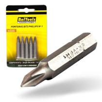 Kit 5 Ponta Bit Phillips CV 38mm x 1/4 x N1 Beltools