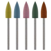 Kit 5 Ponta De Borracha 6Mm Cônica H 2.35Mm Micro Retíficas