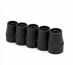 Kit 5 ponteiras preto para muletas e bengalas 19mm