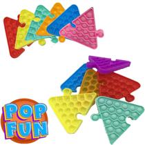 Kit 5 Pop It Puzzle Triângulo Encaixavel - Yes Toys