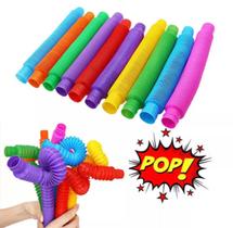 Kit 5 Pop Tube Fechado 12 E Aberto 48 Cm Fidget Toy Sensor