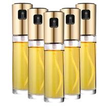 Kit 5 Porta Azeite Vinagre Spray Galheteiro Dosador Aço Inox 100ml
