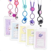 Kit 5 Porta Credencial Suporte Rígido Crachá Para Bilhete