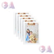 Kit 5 Porta Diploma A4 21x30 Moldura Branco Com Vidro Para Fotos e Decoração