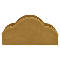 Kit 5 Porta Guardanapo Ondulado 14x7cm Mdf 6mm Madeira