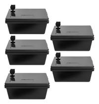 Kit 5 Porta Iscas Com Chave Proteção Para Crianças e Animais