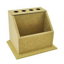 Kit 5 Porta Lápis e Acessório 10x8x10 Mdf 6mm Madeira