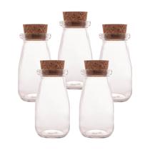 Kit 5 Porta Mantimento Mini de Vidro com Rolha 100ml Lyor Kit 5 Porta Mantimento Mini de Vidro com Rolha 100ml Lyor