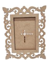 Kit 5 Porta Retrato MDF Cru Foto 10x15 Arabesco Artesanato Kit 5 Porta Retrato MDF Cru Foto 10x15 Arabesco Artesanato