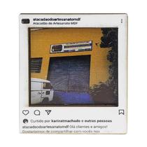 Kit 5 Porta Retrato Mini Instagram Personalizado Foto 6,5x7,5 Mdf Madeira Branco