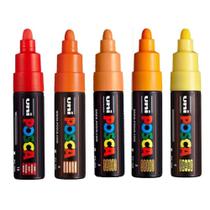 Kit 5 Posca PC-7M Amarelo,Verm,Laranja-claro,Yellow,Laranja Kit 5 Posca PC-7M Amarelo,Verm,Laranja-claro,Yellow,Laranja