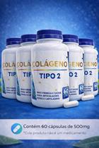 Kit 5 Pote Colágeno Tipo ll 60 Cápsulas de 500 mg Kit 5 Pote Colágeno Tipo ll 60 Cápsulas de 500 mg