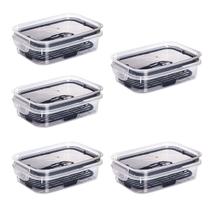 Kit 5 Pote De Alimentos Escorredor 500ML e Tampa Vedação Kit 5 Pote De Alimentos Escorredor 500ML e Tampa Vedação
